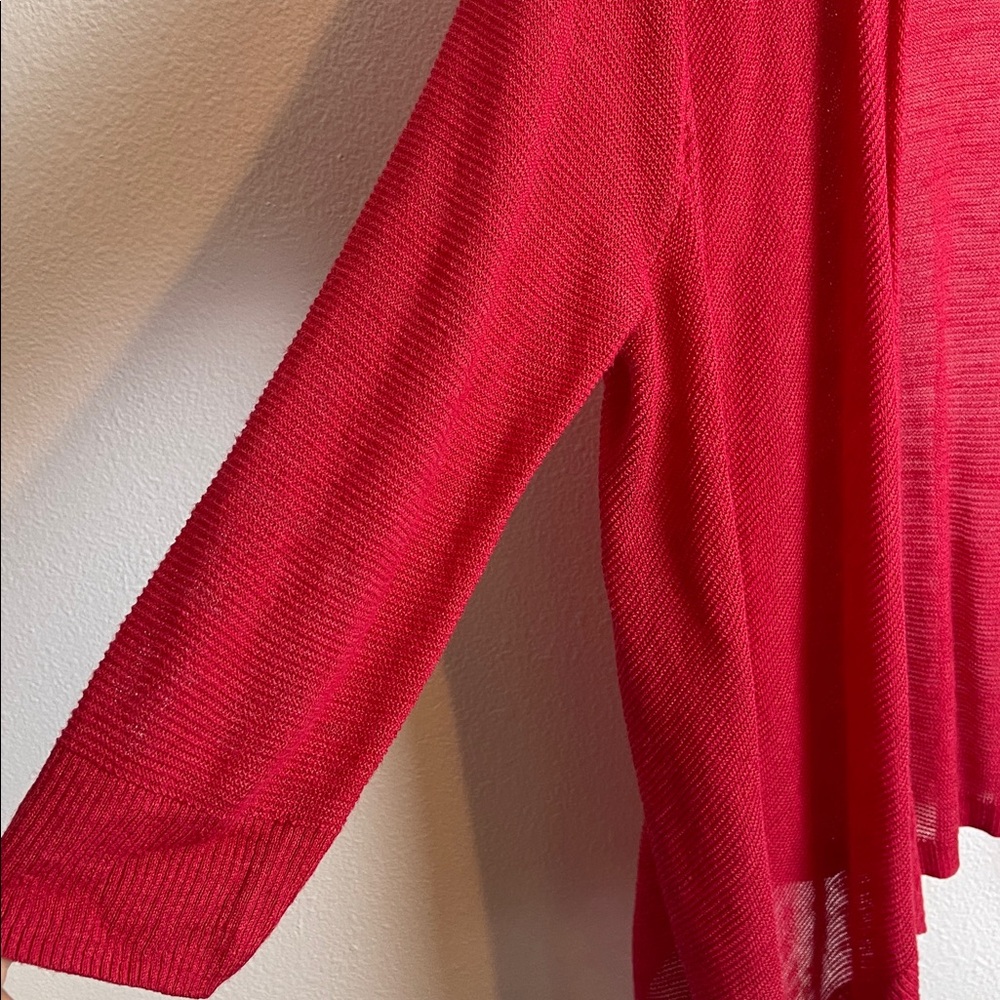 Chicos Open, Drape Front Cardigan red 2 - Picture 2 of 6